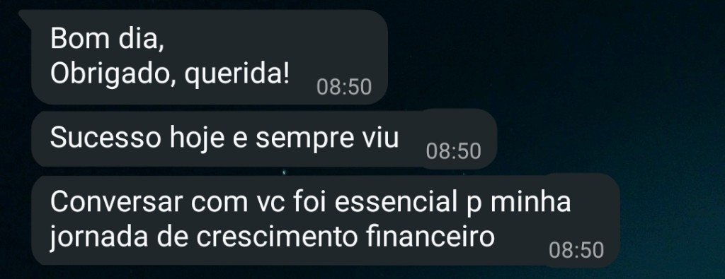 Depoimento real de aluna via WhatsApp 5