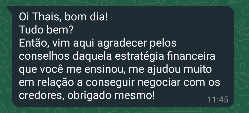 Depoimento real de aluna via WhatsApp 7